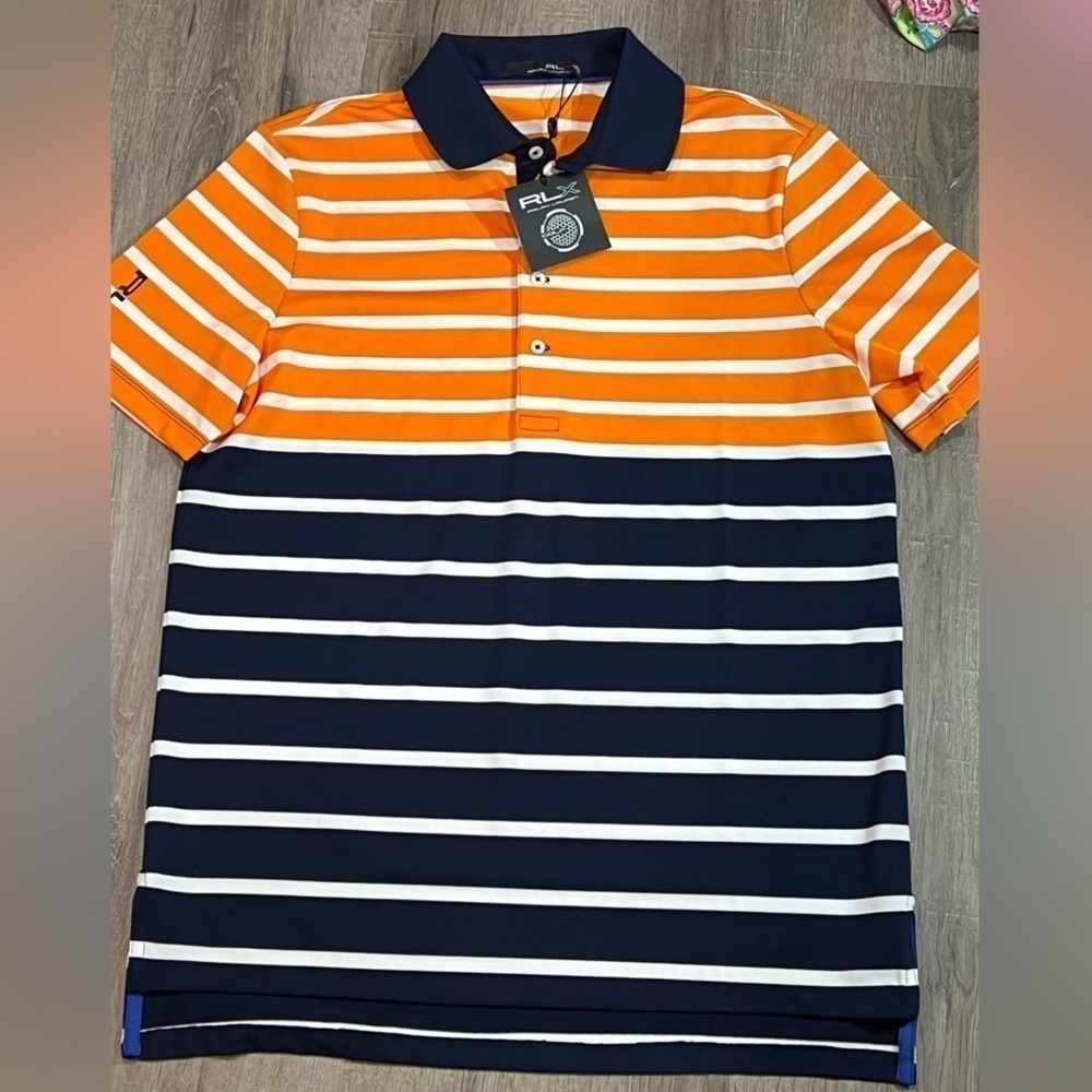 NWT Polo Ralph Lauren RLX Medium Spring Lake Country Club PGA Colorblock Stripe